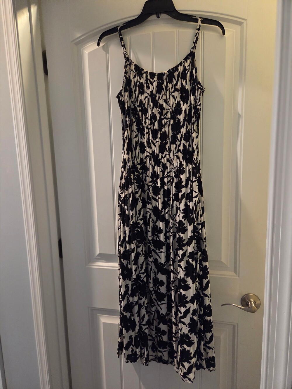 Nicole Miller Black and White Floral Maxi Dress